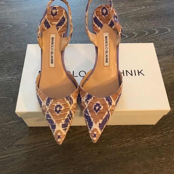 Manolo Blahnik Shoes - Manolo Blahnik Carolyne Slingbacks - Size 36